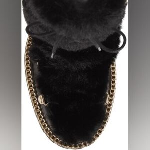 Cecelia New York Hope black boots shearling leather size 6